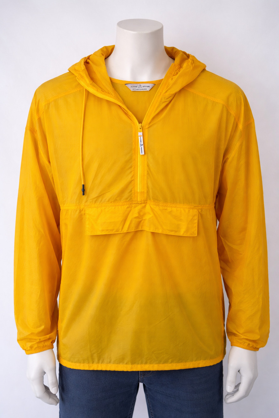 Alpine Design Orange Anorak Windbreaker Hooded Packable Outdoor Medium